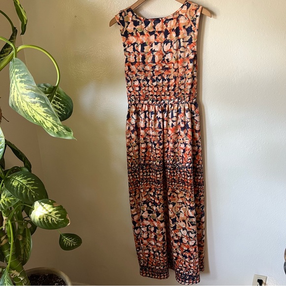 Eshakti | Printed Drape Front Maxi Dress - Picture 6 of 8